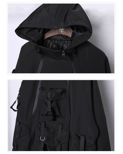 Edgy Cyberpunk Hooded Jacket -  cyberpunk - Edgy Cyberpunk Hooded Jacket for Outdoor Adventures - View 11