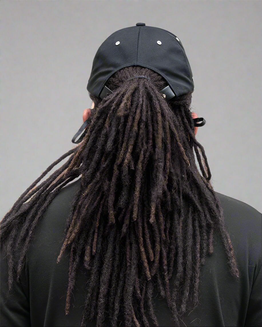 Edgy Hollow Chain Black Cap -  adjustable fit cap - Edgy Hollow Chain Black Cap for Street Style - View 3
