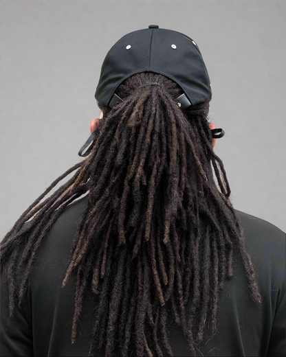 Edgy Hollow Chain Black Cap -  adjustable fit cap - Edgy Hollow Chain Black Cap for Street Style - View 3