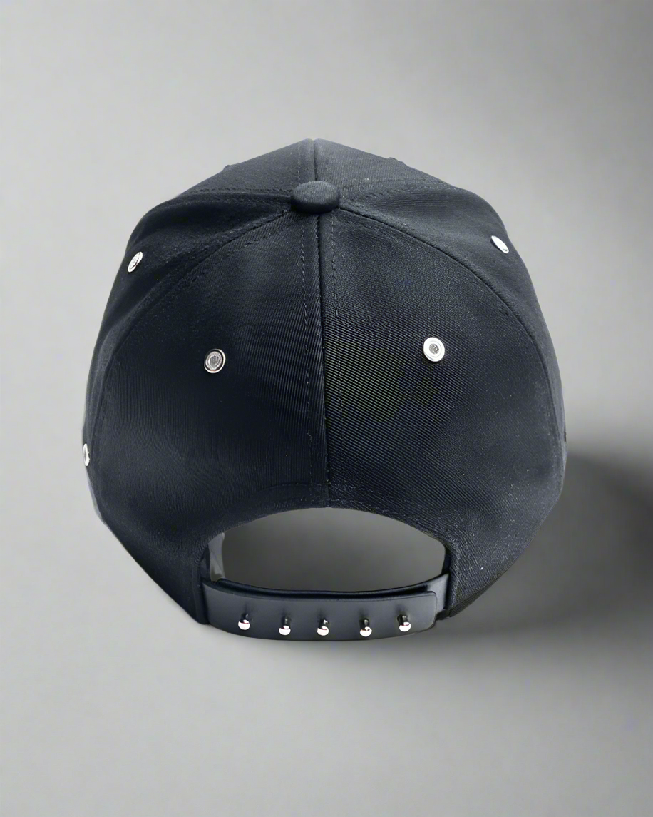 Edgy Hollow Chain Black Cap -  street punk - Edgy Hollow Chain Black Cap for Street Style - View 7