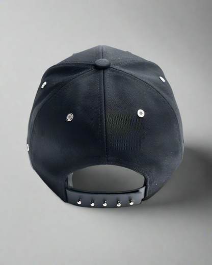 Edgy Hollow Chain Black Cap -  street punk - Edgy Hollow Chain Black Cap for Street Style - View 7