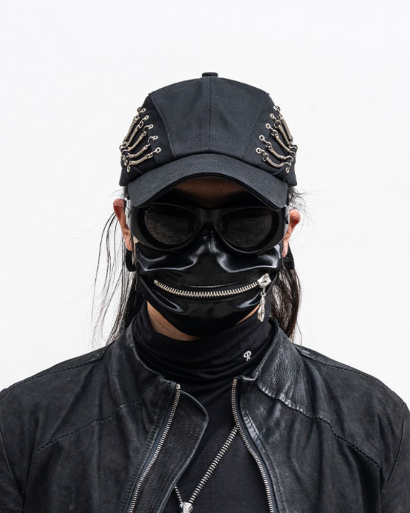 Edgy Hollow Chain Cap -  adjustable baseball cap - Edgy Hollow Chain Cap for a Unique Street Style - View 3