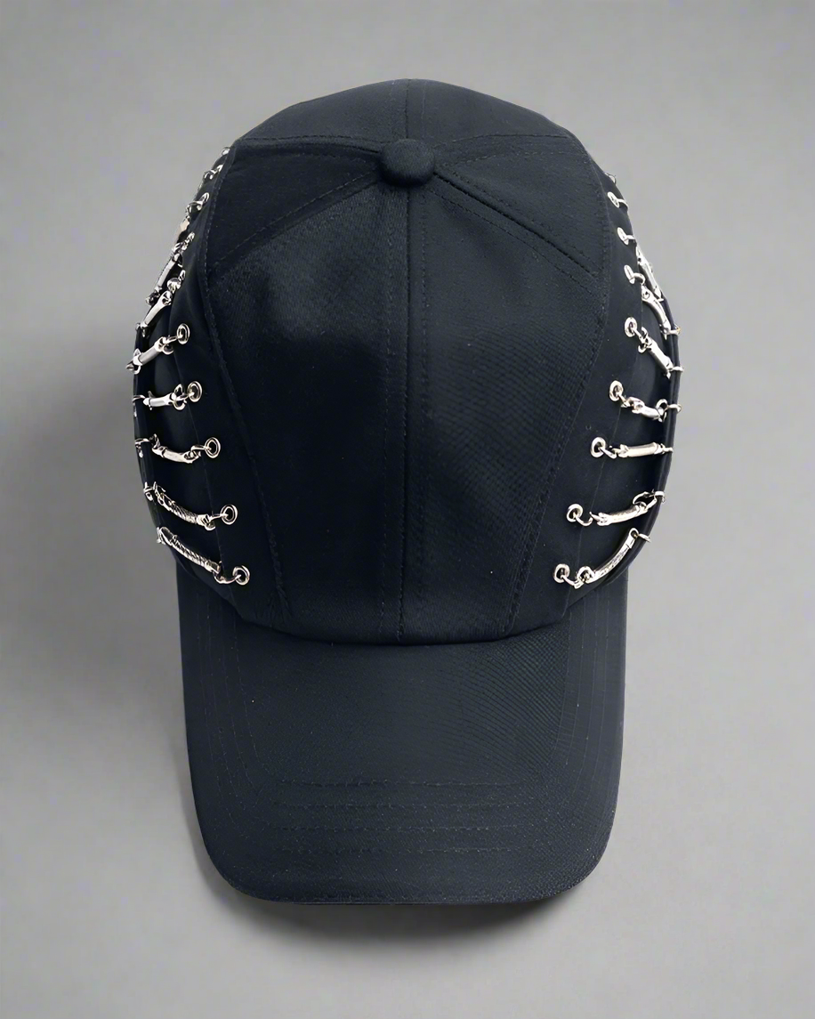 Edgy Hollow Chain Cap -  adjustable baseball cap - Edgy Hollow Chain Cap for a Unique Street Style - View 9