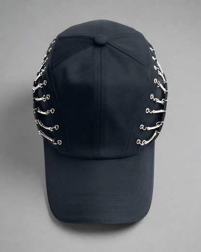 Edgy Hollow Chain Cap -  adjustable baseball cap - Edgy Hollow Chain Cap for a Unique Street Style - View 9