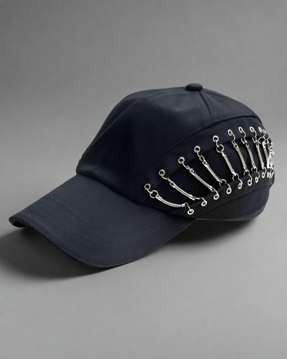 Edgy Hollow Chain Cap - chain cap - Edgy Hollow Chain Cap for a Unique Street Style - Main view