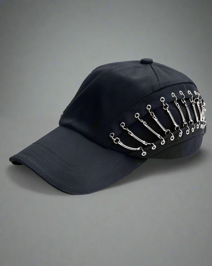 Edgy Hollow Chain Cap -  futuristic fashion cap - Edgy Hollow Chain Cap for a Unique Street Style - View 10