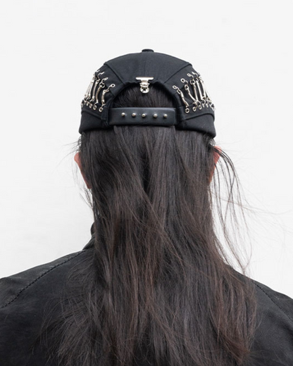 Edgy Hollow Chain Cap -  futuristic fashion cap - Edgy Hollow Chain Cap for a Unique Street Style - View 4