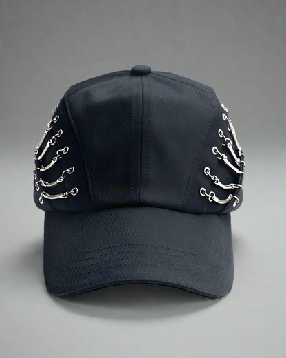 Edgy Hollow Chain Cap -  punk cap - Edgy Hollow Chain Cap for a Unique Street Style - View 11