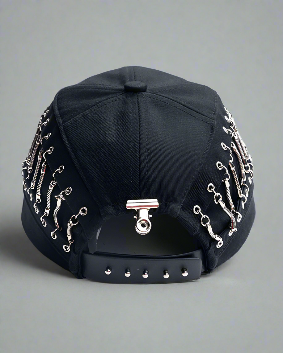 Edgy Hollow Chain Cap -  streetwear hat - Edgy Hollow Chain Cap for a Unique Street Style - View 12
