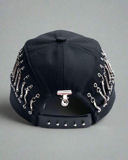 Edgy Hollow Chain Cap -  streetwear hat - Edgy Hollow Chain Cap for a Unique Street Style - View 12