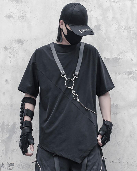 Edgy Japanese Techwear Tee - comfortable techwear - Edgy Japanese Techwear Tee for Stylish Everyday Wear - Main view