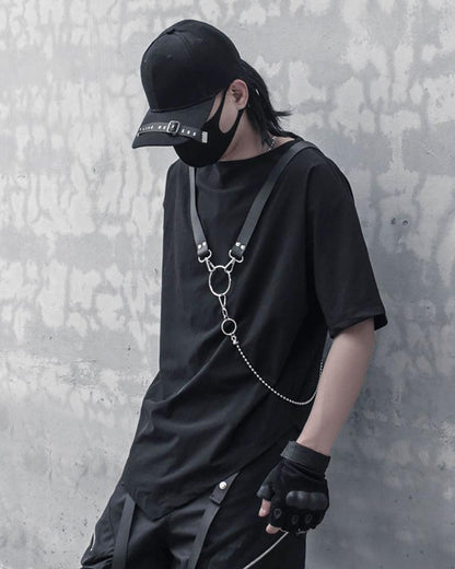 Edgy Japanese Techwear Tee -  fashionable everyday wear - Edgy Japanese Techwear Tee for Stylish Everyday Wear - View 4