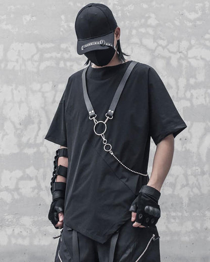 Edgy Japanese Techwear Tee -  japanese tee - Edgy Japanese Techwear Tee for Stylish Everyday Wear - View 5