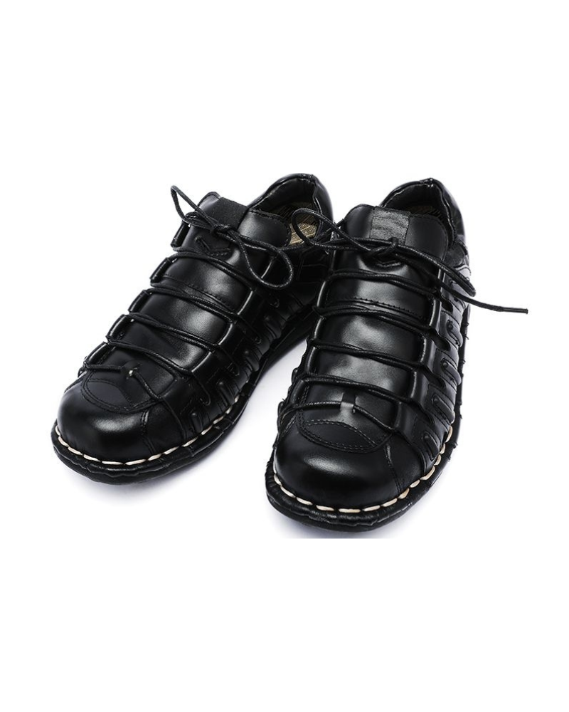 Edgy Leather Moto Shoes -  comfortable motorcycle shoes - Stylish Leather Moto Shoes for Riders and Streetwear - View 11
