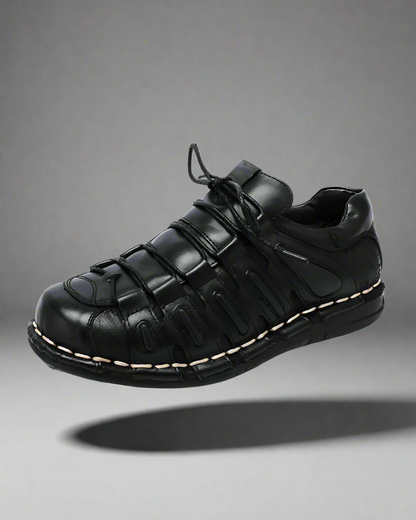 Edgy Leather Moto Shoes -  moto shoes - Stylish Leather Moto Shoes for Riders and Streetwear - View 4