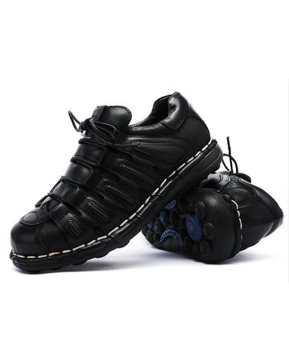 Edgy Leather Moto Shoes -  techwear - Stylish Leather Moto Shoes for Riders and Streetwear - View 8