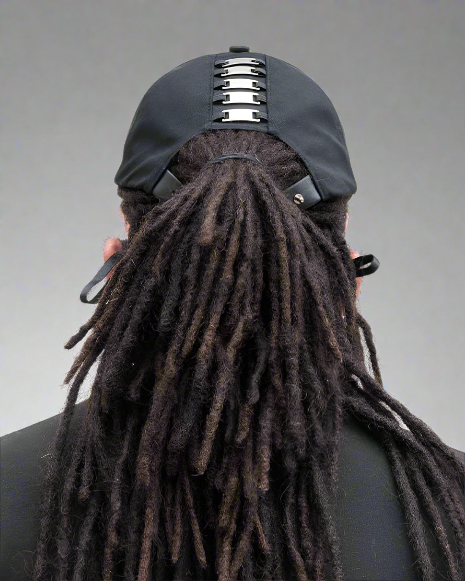 Edgy Metal Plate Cap -  baseball cap - Street Punk Metal Plate Baseball Cap with Unique Design - View 4