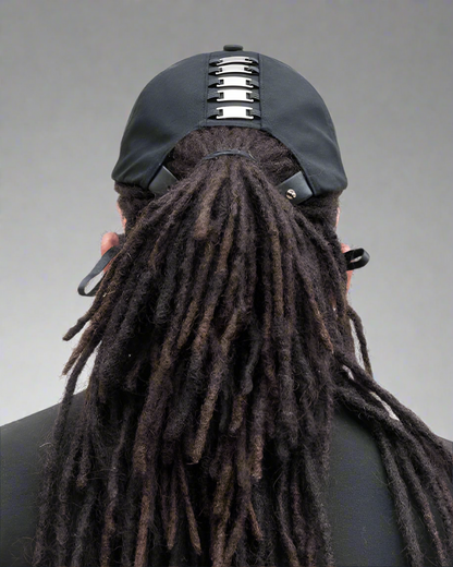 Edgy Metal Plate Cap -  baseball cap - Street Punk Metal Plate Baseball Cap with Unique Design - View 4