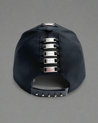 Edgy Metal Plate Cap -  custom hardware cap - Street Punk Metal Plate Baseball Cap with Unique Design - View 7