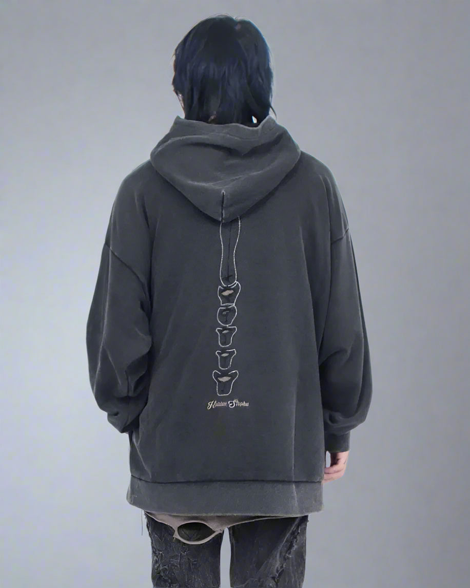 Edgy Skeleton Cutout Hoodie -  comfortable fit hoodie - Edgy Skeleton Cutout Hoodie for Unique Street Style - View 3