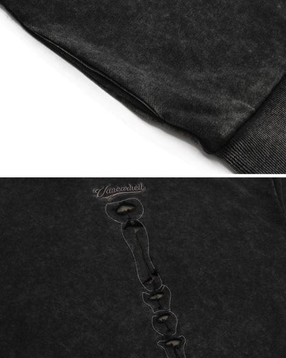 Edgy Skeleton Cutout Hoodie -  cyberpunk - Edgy Skeleton Cutout Hoodie for Unique Street Style - View 13