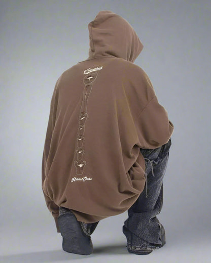 Edgy Skeleton Cutout Hoodie -  edgy style - Edgy Skeleton Cutout Hoodie for Unique Street Style - View 6