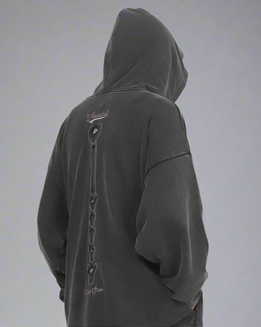 Edgy Skeleton Cutout Hoodie - skeleton hoodie - Edgy Skeleton Cutout Hoodie for Unique Street Style - View 10