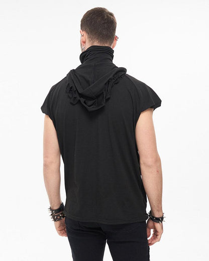 Edgy Skull Hooded Tank Top -  edgy clothing - Edgy Skull Hooded Tank Top for Urban Style - View 5