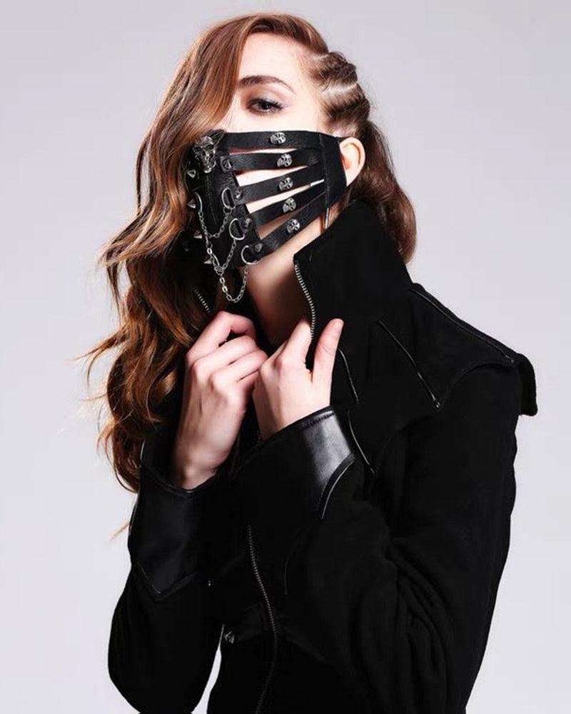 Edgy Skull Mask for Techwear -  durable PU mask - Stylish Edgy Skull Mask for Techwear Enthusiasts - View 4