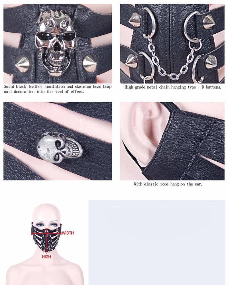 Edgy Skull Mask for Techwear -  punk style mask - Stylish Edgy Skull Mask for Techwear Enthusiasts - View 5