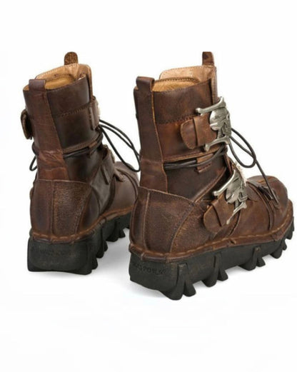 Edgy Skull Motorcycle Boots -  unisex riding boots - Unisex Skull Punk Motorcycle Riding Boots for Comfort - View 7