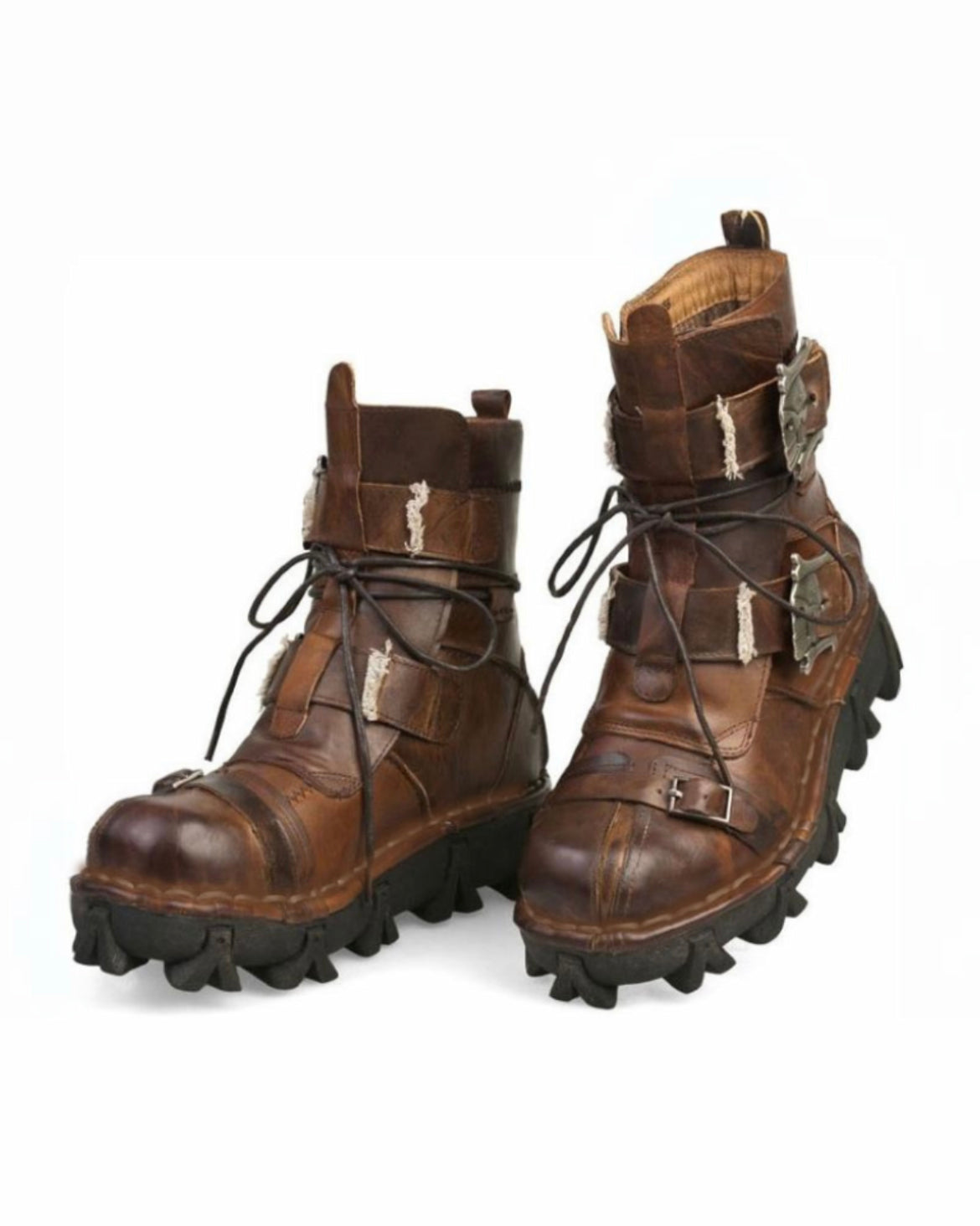 Edgy Skull Motorcycle Boots -  stylish leather boots - Unisex Skull Punk Motorcycle Riding Boots for Comfort - View 5