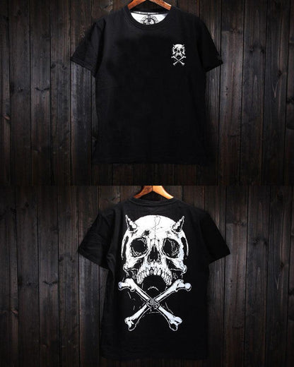 Edgy Skull Rock Punk Tee -  cyberpunk style - Edgy Skull Rock Punk Tee for Techwear Lovers - View 10