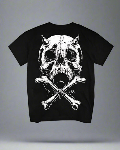 Edgy Skull Rock Punk Tee - edgy skull tee - Edgy Skull Rock Punk Tee for Techwear Lovers - Main view
