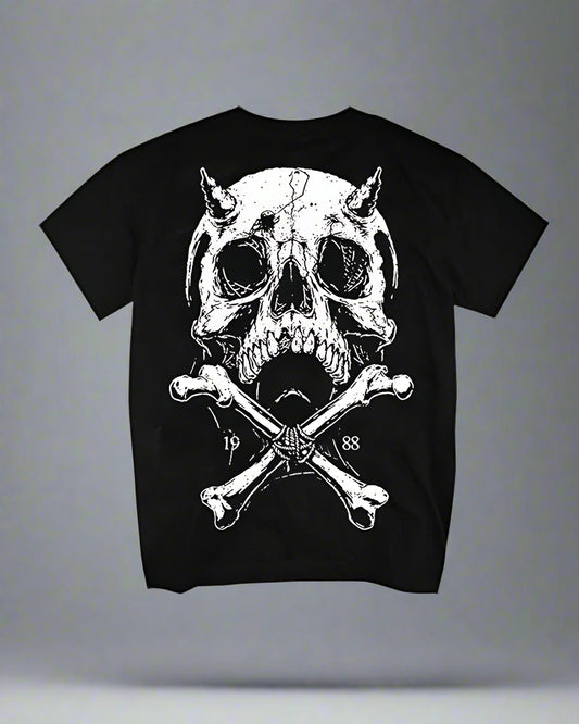 Edgy Skull Rock Punk Tee - edgy skull tee - Edgy Skull Rock Punk Tee for Techwear Lovers - Main view