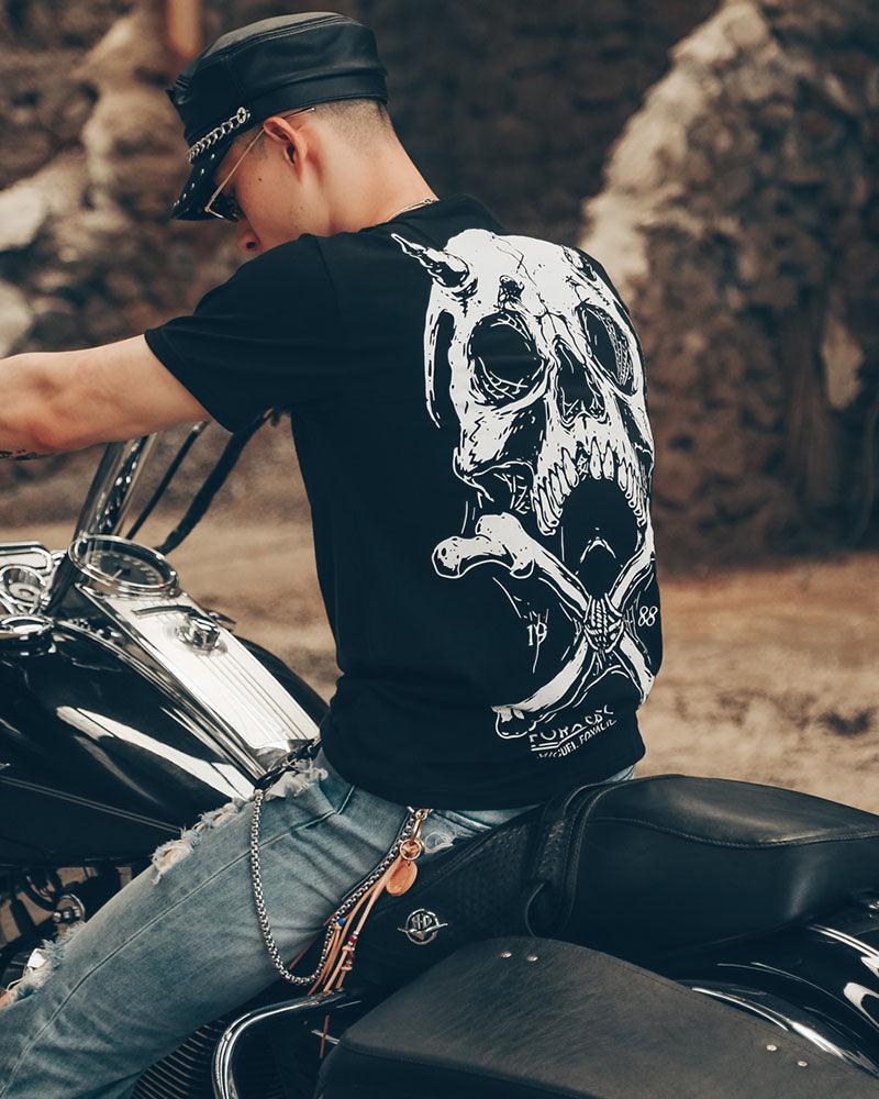 Edgy Skull Rock Punk Tee - edgy skull tee - Edgy Skull Rock Punk Tee for Techwear Lovers - View 8