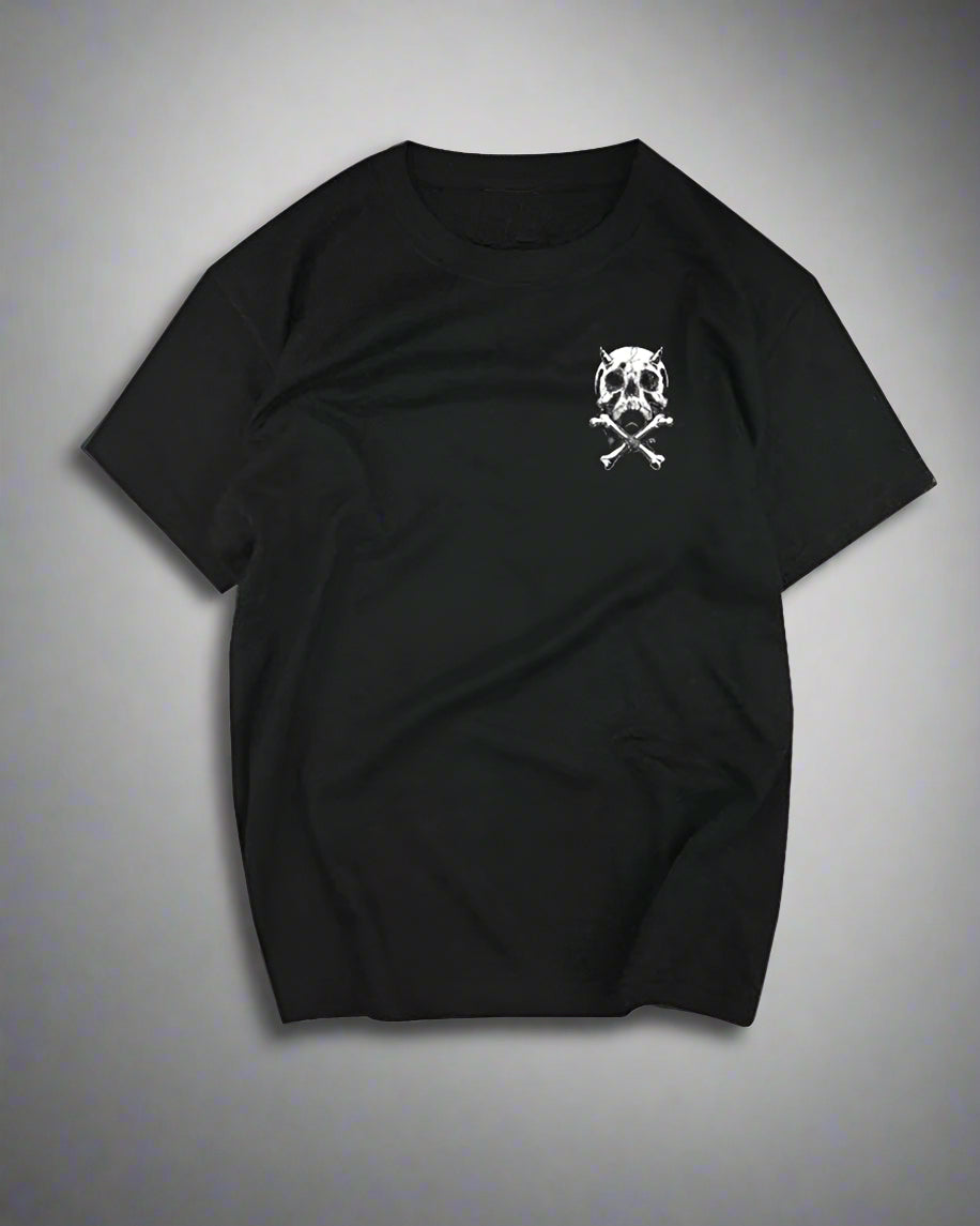 Edgy Skull Rock Punk Tee - rock tee - Edgy Skull Rock Punk Tee for Techwear Lovers - View 2