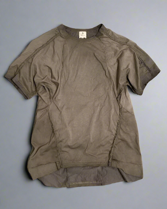 Edgy Spliced Distressed Tee - distressed tee - Edgy Spliced Distressed Tee for Comfortable Style - Main view