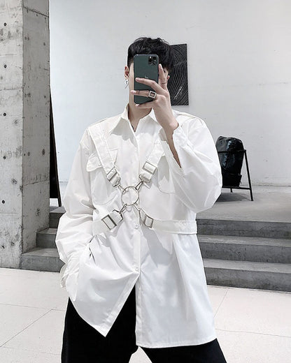 Edgy Techwear Ribbon Shirt -  techwear style - Edgy Techwear Ribbon Shirt for Stylish Functionality - View 7