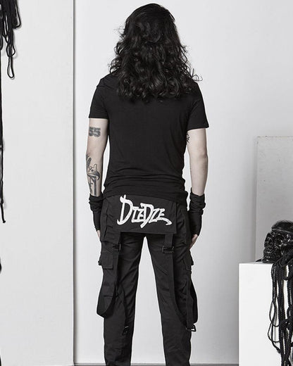 Edgy Zippered Techwear Tee -  streetwear - Edgy Zippered Techwear T-Shirt for Urban Style - View 6