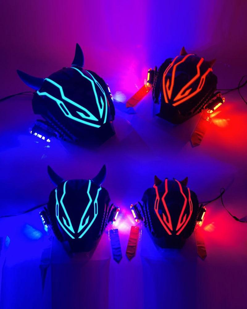 Electric Devil Cyberpunk Mask -  balaclava - Electric Devil Cyberpunk Mask for Unique Style - View 3