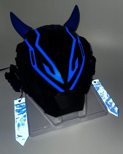 Electric Devil Cyberpunk Mask - cyberpunk helmet set - Electric Devil Cyberpunk Mask for Unique Style - Main view