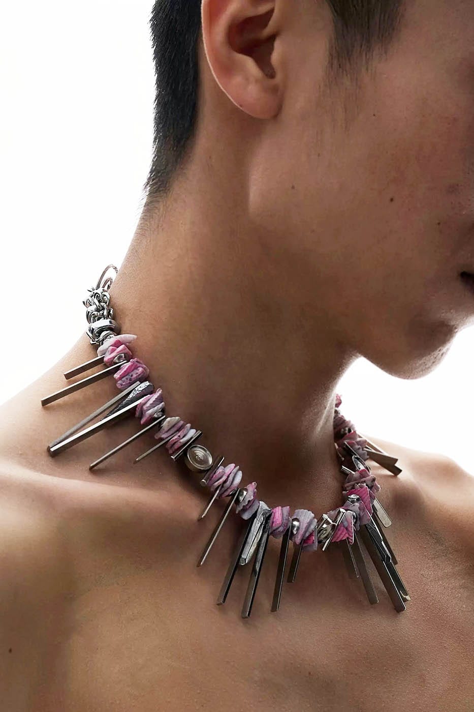 Necklace - Elegant Beaded Shell Necklace - Multicolor by Imaphotic