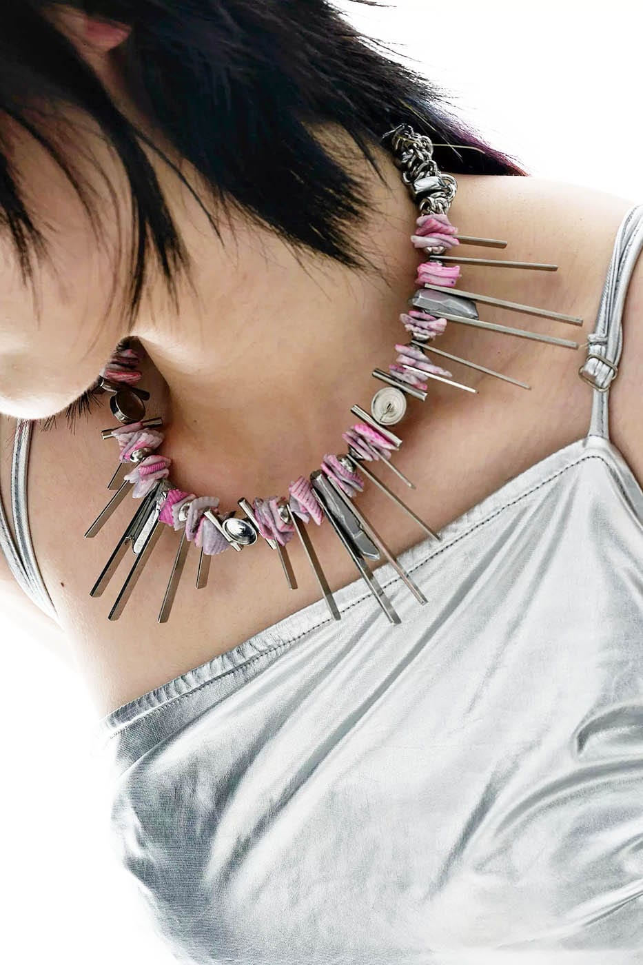 Necklace - Elegant Beaded Shell Necklace - Need Edit by Imaphotic