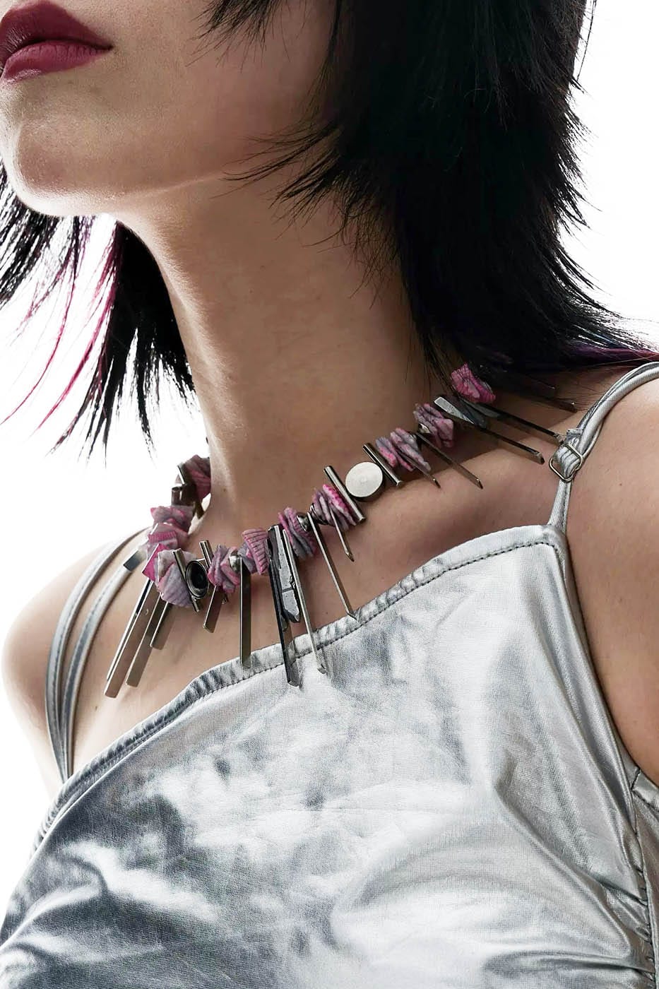 Necklace - Elegant Beaded Shell Necklace - winter by Imaphotic