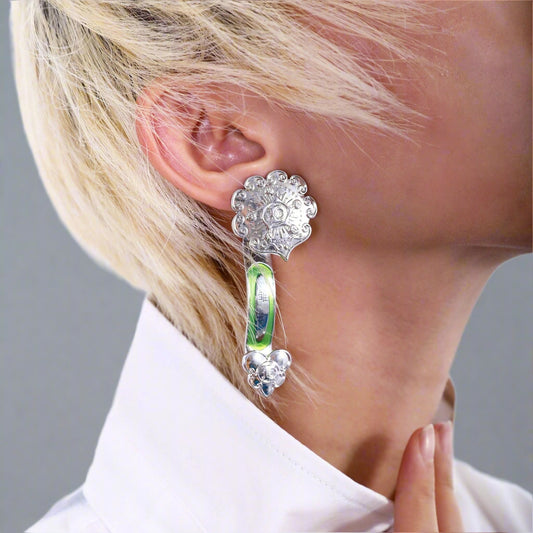 Elegant Detachable Statement Earrings - detachable earrings - Versatile Detachable Vintage-Inspired Earrings - Main view