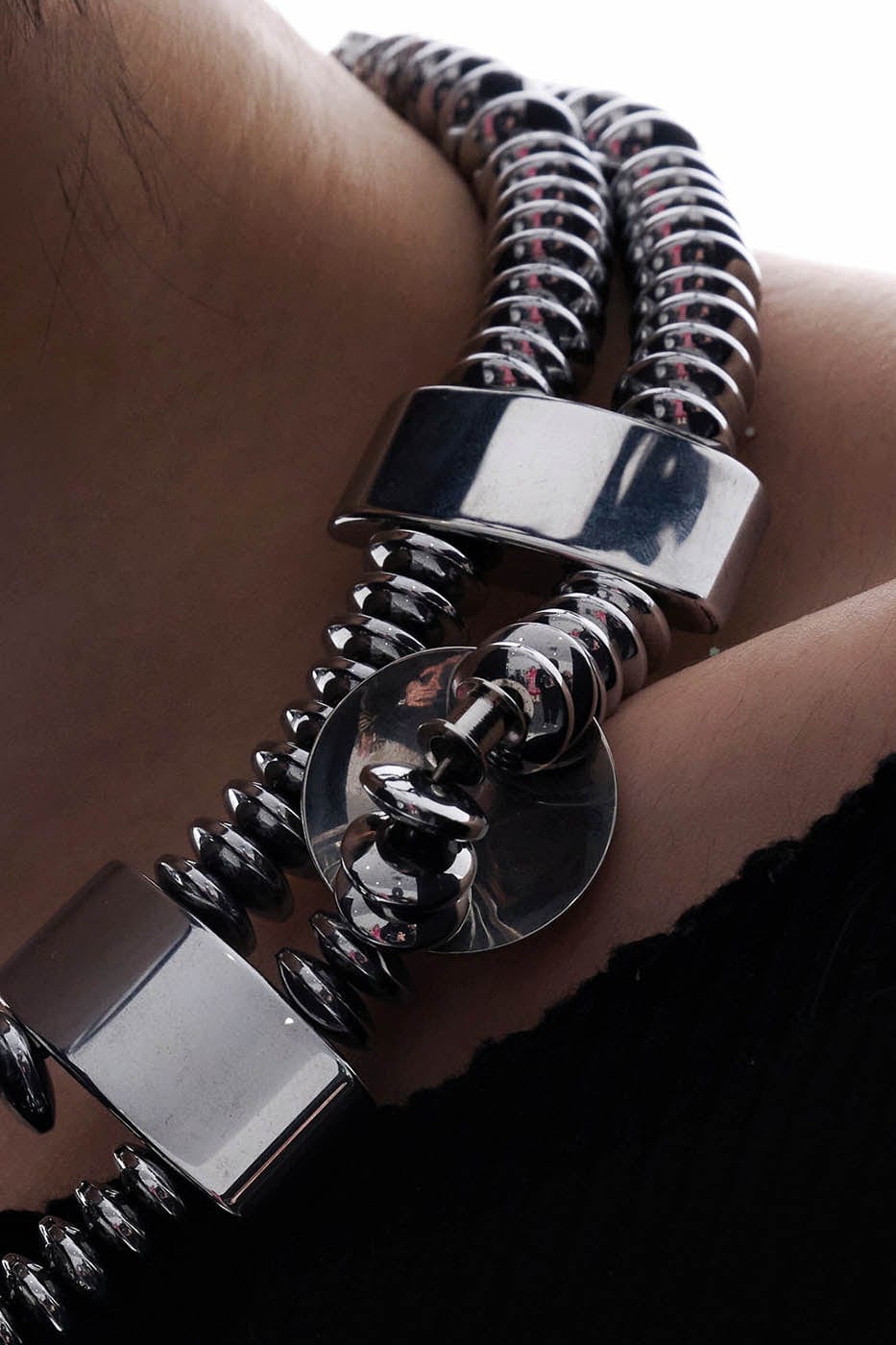 Elegant Double-Strand Mechanical Necklace -  mechanical necklace - View 6