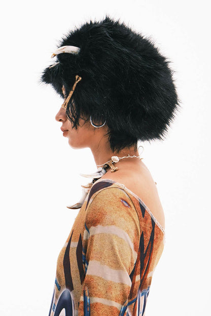 Elegant Faux Fur Bag-Hat - versatile fashion accessory - Stylish Convertible Faux Fur Bag-Hat for Unique Looks - View 10