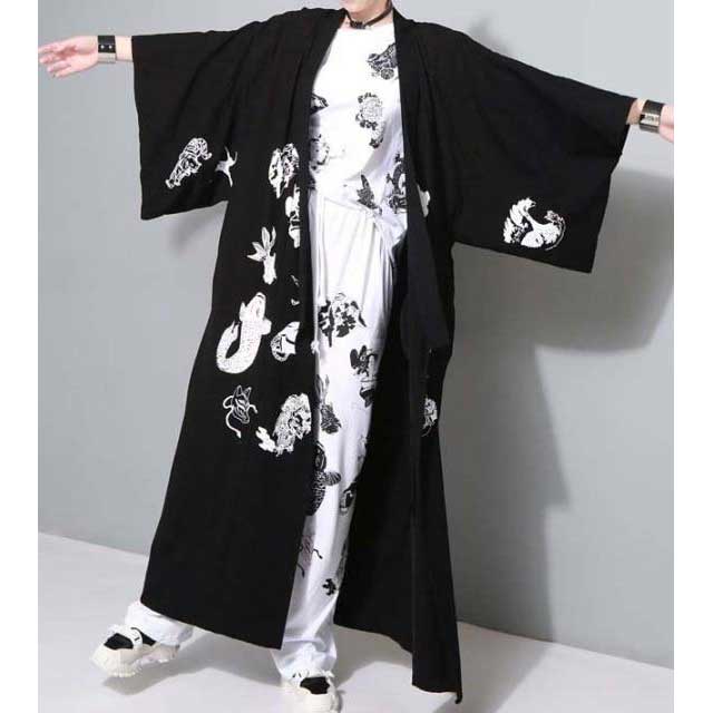 Elegant Flowing Kimono Wrap -  cotton kimono - Chic Long Kimono Wrap for Effortless Style - View 3