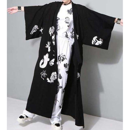 Elegant Flowing Kimono Wrap -  cotton kimono - Chic Long Kimono Wrap for Effortless Style - View 3
